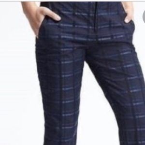 Banana Republic navyAvery Straight-Fit Plaid pants